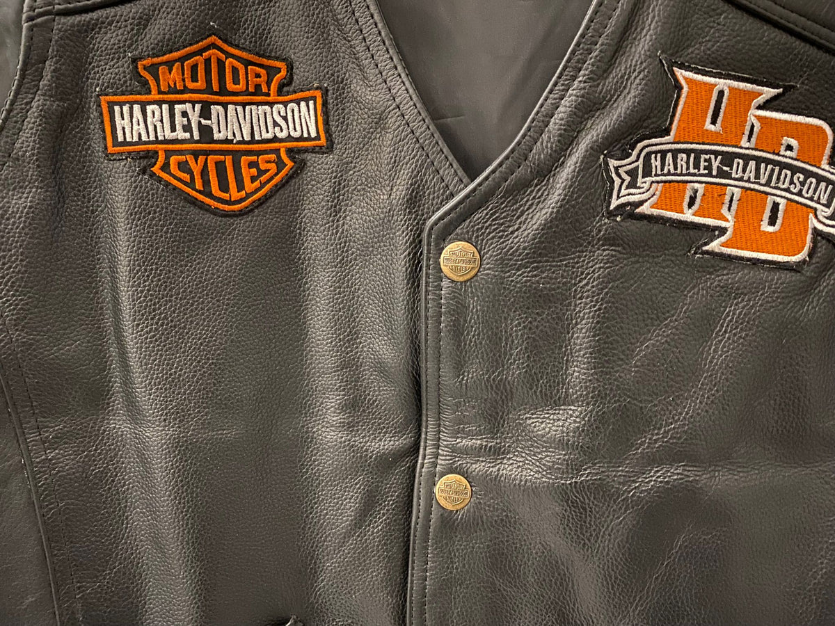 Harley-Davidson Leather Biker Vest – Classic Cut, Timeless Ride