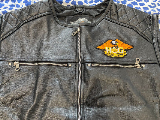 Harley-Davidson Leather Vest – Classic Biker Style with an Edge