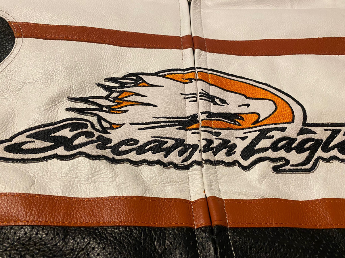Harley Legend Leather –   Modern Comfort White Screaming Eagle leather jacket