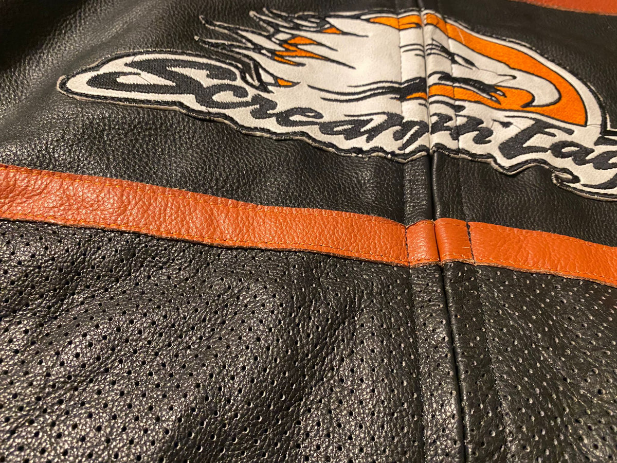 Harley Legend Leather –   Modern Comfort Black Screaming Eagle leather jacket